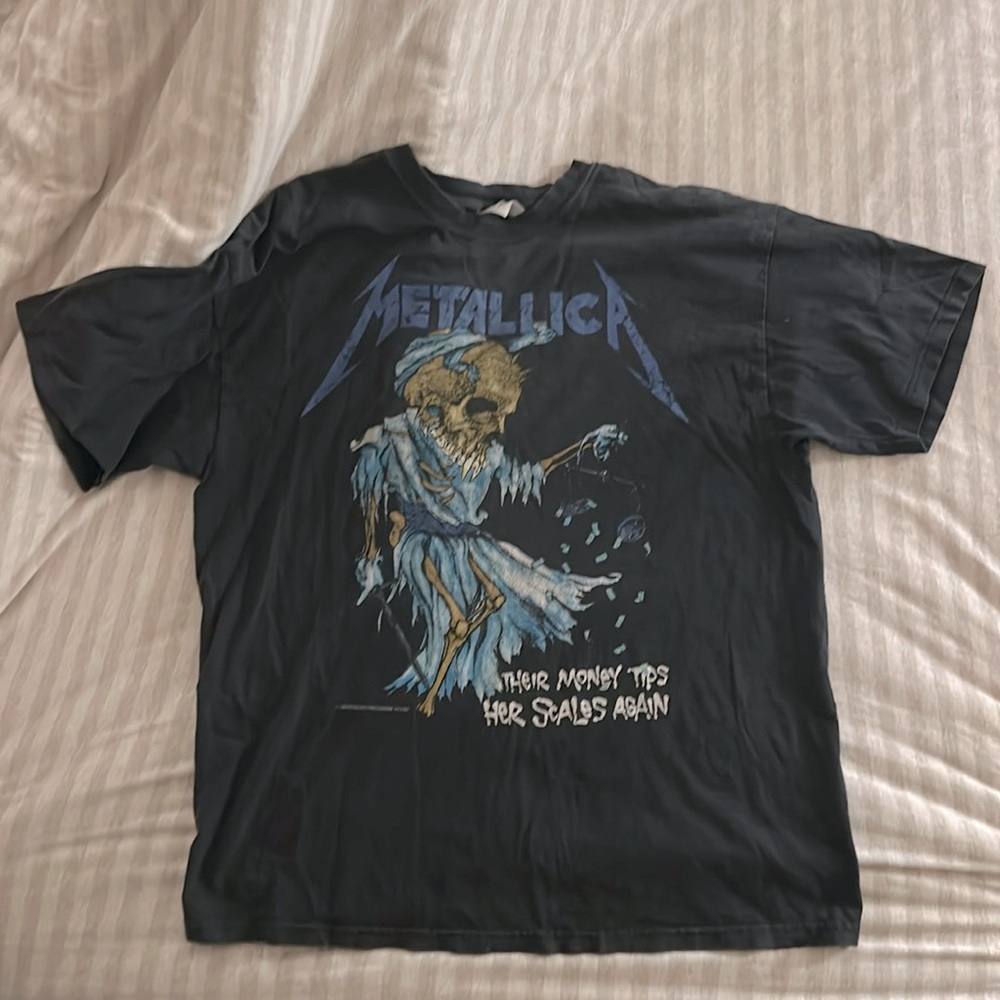 Vintage Metallica band boyfriend tee